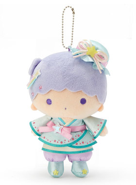 日本Sanrio正品LittleTwinStars小雙星 KiKi毛絨公仔包掛件(七夕)