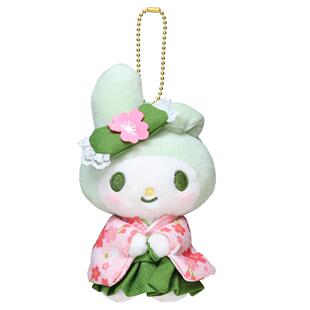 和服毛絨公仔匙扣包掛件 日本Sanrio正品 Melody 抹茶