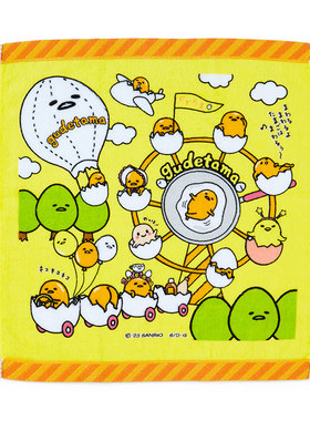日本Sanrio正品Gudetama Land蛋黃哥 毛巾方巾