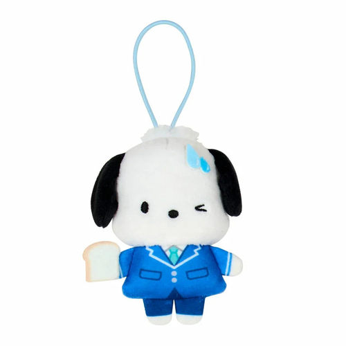 日本Sanrio正品PC狗Pochacco 毛絨公仔匙扣包掛件(學校)