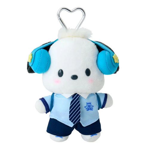 日本Sanrio正品PC狗Pochacco 毛絨公仔匙扣包掛件(學校旅行)