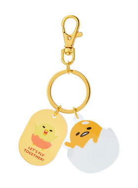日本Sanrio正品Gudetama蛋黃哥 匙扣包掛件Face