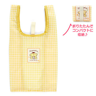 日本Sanrio正品Pompompurin布甸狗 折疊環保袋購物袋(格紋)
