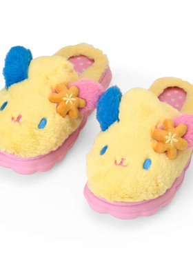 日本Sanrio正品Usahana花兔 成人毛絨居家拖鞋