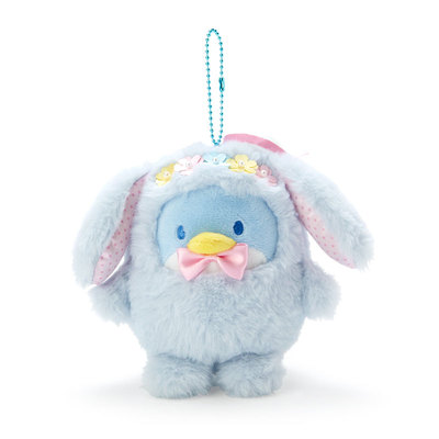 日本Sanrio正品Tuxedo Sam企鵝 復活兔毛絨公仔匙扣包掛件