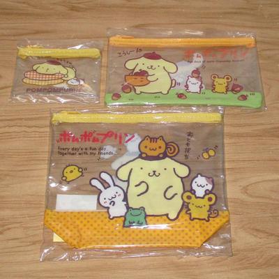 日本Sanrio正品Pompompurin布甸狗 透明零錢包筆袋手拿包