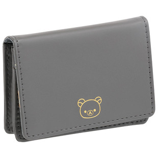 日本SanX正品Rilakkuma鬆弛熊 卡包零錢包硬幣包(灰黑)
