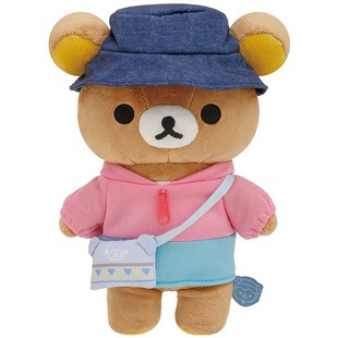 日本SanX正品 露營 毛絨公仔擺設禮物 Rilakkuma鬆弛熊啡熊