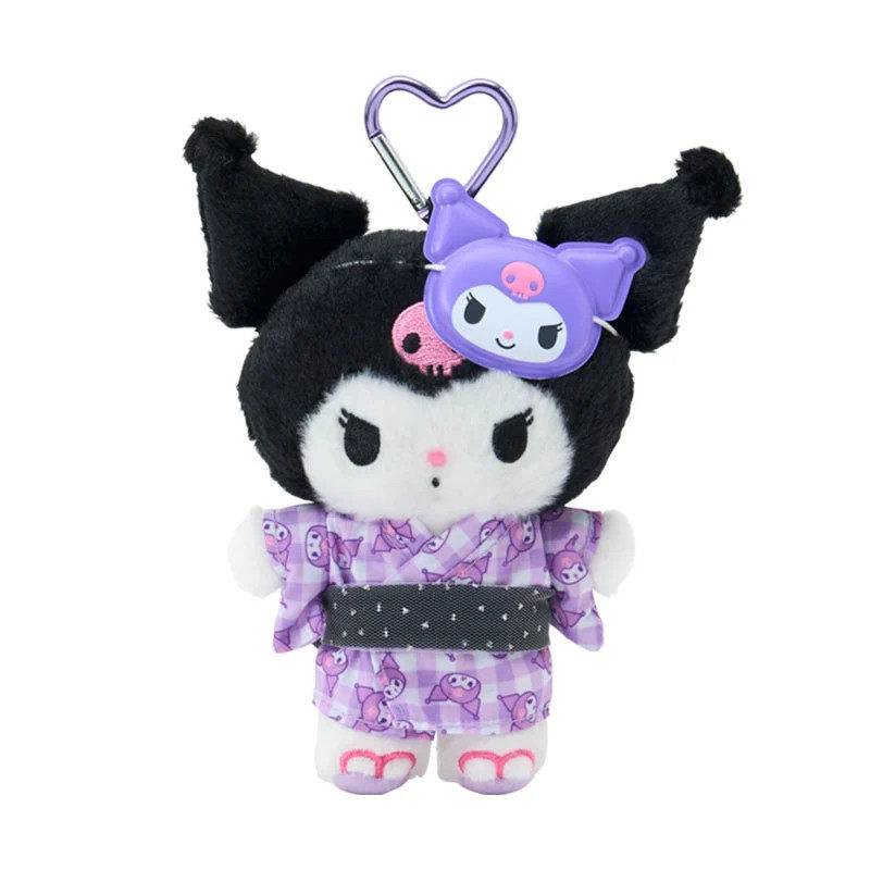 日本Sanrio正品Kuromi可羅米 毛絨公仔匙扣包掛件(夏祭)