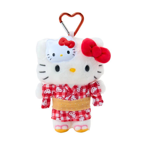 日本Sanrio正品Hello Kitty 毛絨公仔匙扣包掛件(夏祭)