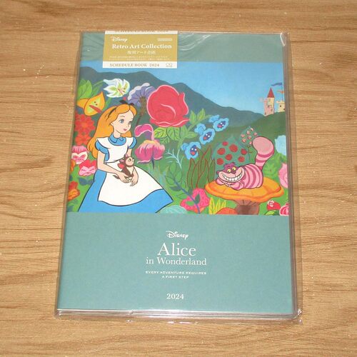 日本Disney正品Alice愛麗絲 B6月間手帳記事本2024