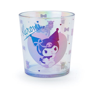 日本Sanrio正品Kuromi可羅米 透明塑膠水杯隨手杯果汁杯(Aurora)