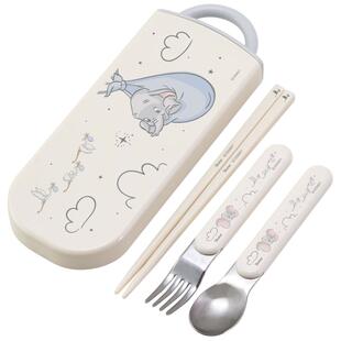 日本Disney正品 餐具筷子勺叉連盒 Dumbo小飛象