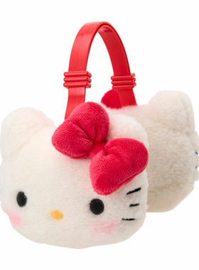 日本Sanrio正品Hello Kitty 兒童毛絨耳罩耳套
