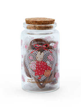 日本Sanrio正品Marron Cream兔媽媽 迷你玻璃瓶&橡皮圈髮繩(雜貨)