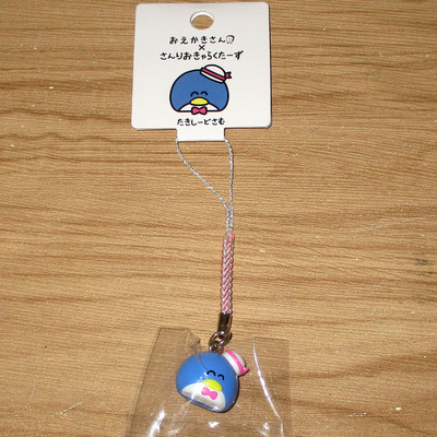 日本Sanrio正品Tuxedo Sam企鵝 手機蠅掛飾匙扣(Mr Drawing)