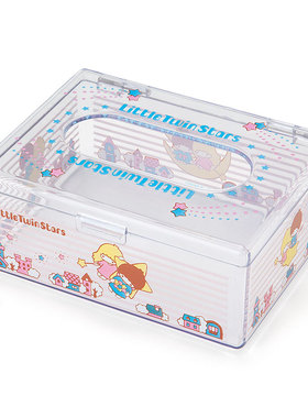 日本Sanrio正品LittleTwinStars小雙星 小紙巾盒桌面抽紙盒