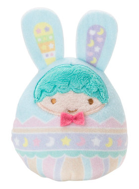 日本Sanrio正品LittleTwinStars小雙星 迷你毛絨公仔擺設(復活兔)