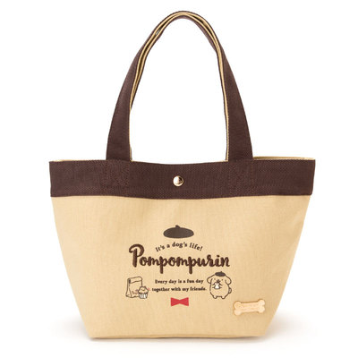 日本Sanrio正品Pompompurin布甸狗 帆布小拎包手提包休閒包女包包