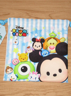 日本Disney正品Tsum Tsum 抽繩袋束口袋收納袋(S)
