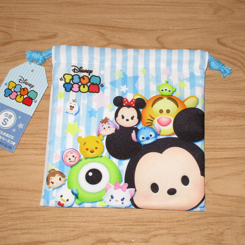 日本Disney正品Tsum Tsum 抽繩袋束口袋收納袋(S)