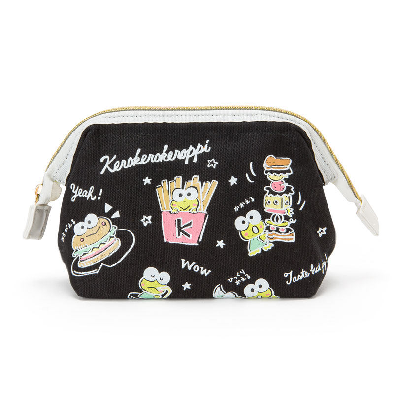 日本Sanrio正品Keroppi大眼蛙 手拿包化妝包收納包女包(快餐)