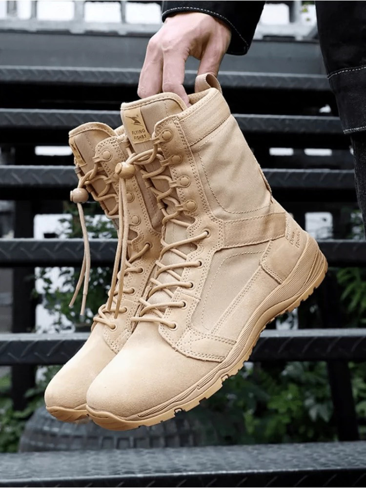 夏季君洛克飞鱼超轻作战靴透气男士女战术靴高帮轻便沙漠靴d15008