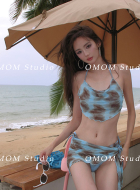 【薄荷巧克力】新款泳衣女式性感比基尼三件套沙滩海边泳装3629