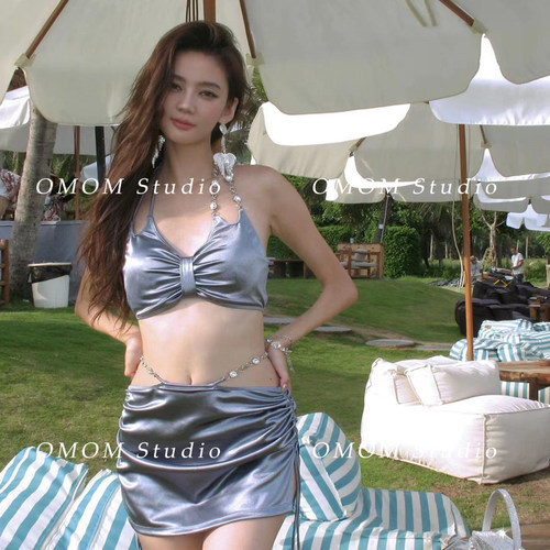 omom比基尼度假沙滩泳衣