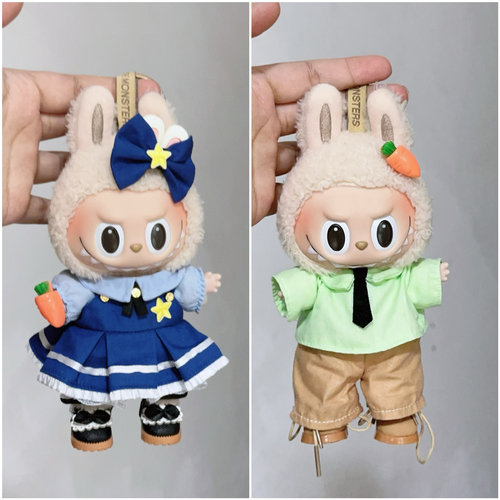 「拉布布合集」17㎝搪胶拉布布挂件尺寸娃衣合集可爱时尚潮玩衣服