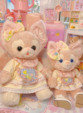 南风格子手作玲娜贝儿着替小号SS码Linabell衣服黄油郁金香裙子