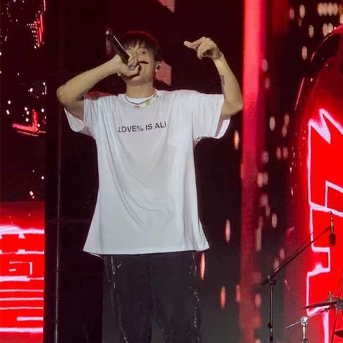 2728WORLD法老SS25 LOVE% IS ALL嘻哈周边短袖T恤男女同款上衣服