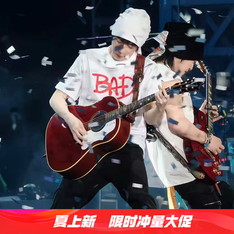 五月天鸟巢演唱会阿信同款周边BAD短袖t恤迈克尔杰克逊纯棉上衣服