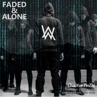 Alan Walker同款衣服Faded艾伦沃克外套dj套头卫衣 电音alone帽衫