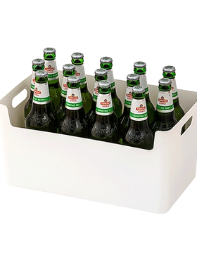 啤酒收纳箱车载后备箱饮料瓶装水矿泉水收纳盒塑料手提酒瓶零食框