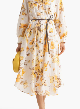 ZIMMERMANN正品代购过季款春意气质花花亚麻连衣裙88151