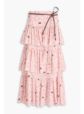 ZIMMERMANN正品代购过季款荷叶领气质叶子半身裙31755