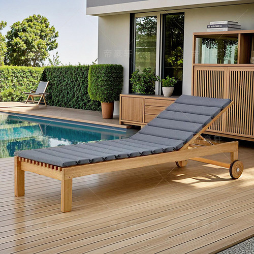 千禧森户外躺床纯实木柚木躺床