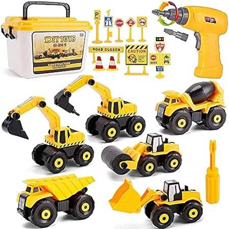 TEUVO Construction Take Apart Toys with Electric Dri-封面