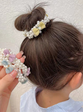 珍珠发圈发绳甜美蝴蝶结