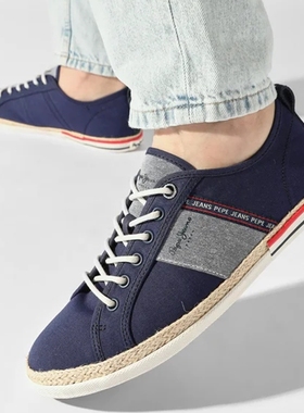 英国PPJ帆布鞋男鞋百搭透气运动休闲鞋耐磨防滑软底轻便低帮板鞋