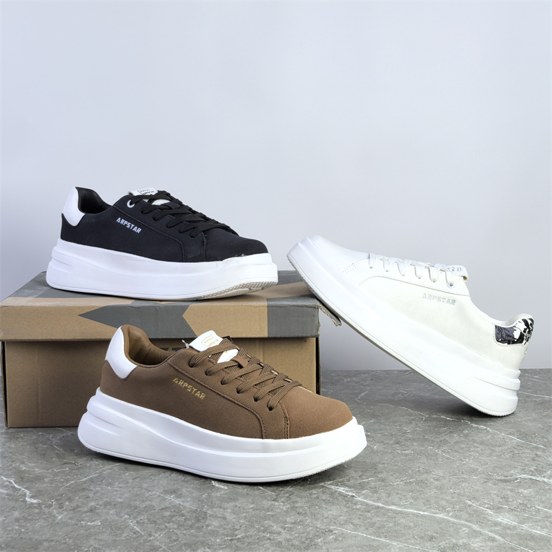 出欧洲百搭运动鞋女鞋松糕厚底轻便休闲鞋耐磨防滑低帮革面板鞋女