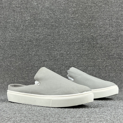 出英国单百搭休闲鞋女革面包头半拖鞋女一脚套懒人鞋无后跟板鞋