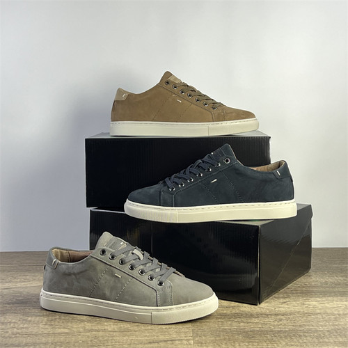 在售169美刀头层牛皮运动鞋男鞋透气百搭休闲鞋耐磨防滑软底板鞋