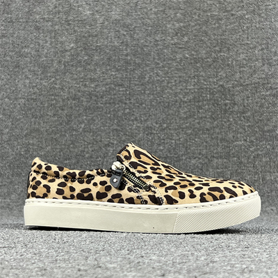 套脚懒人休闲鞋女革面硬底健步鞋