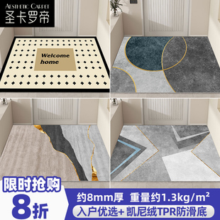 入户门轻奢地垫高端进门垫玄关防滑垫门口耐脏刮土地毯可裁剪脚垫