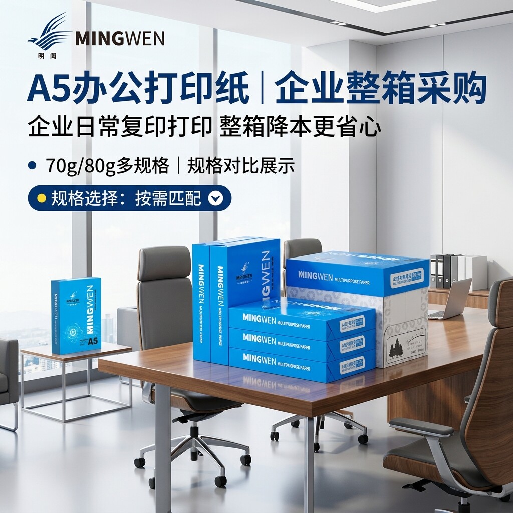 明闻A5打印纸纸企业整箱日常复印图片