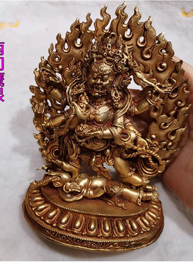 5寸尼泊尔佛像黑六臂玛哈嘎拉