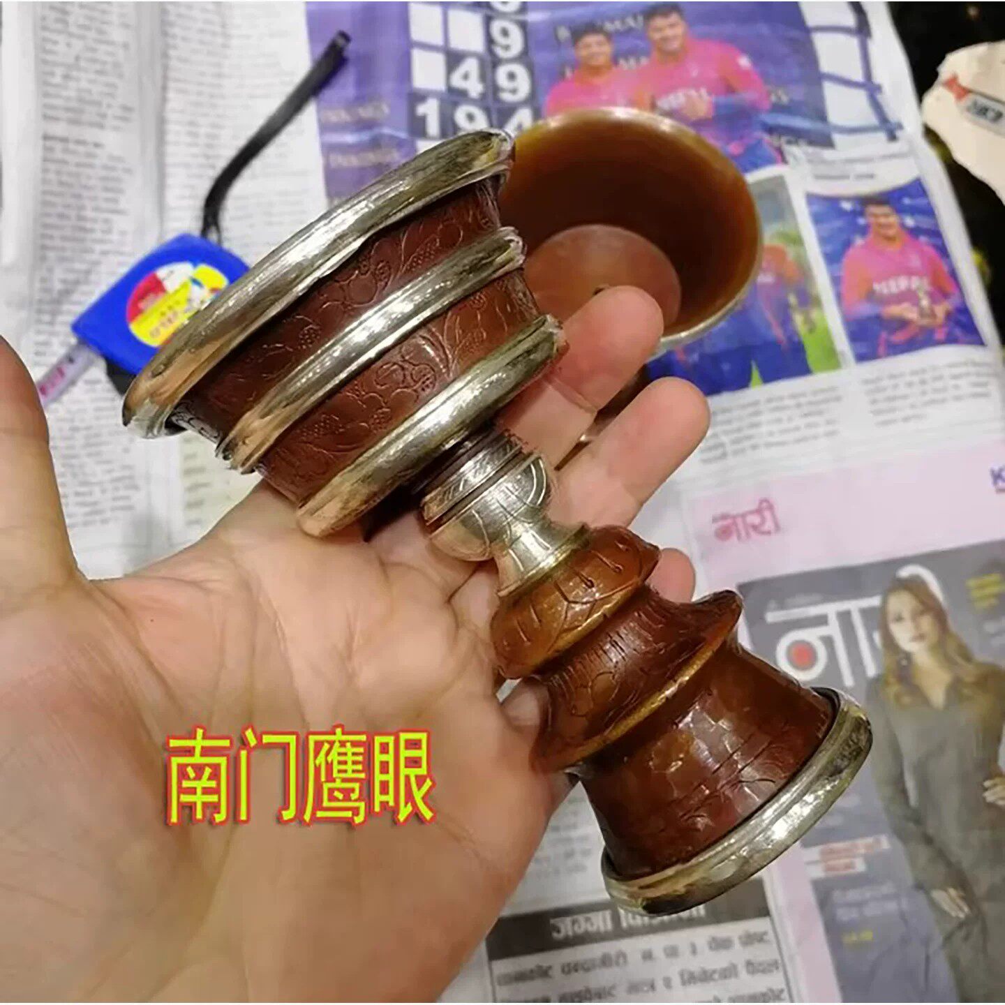 小号酥油灯台 长明灯盏 尼泊尔紫铜酥油灯盏 纯铜供灯 液体清油灯