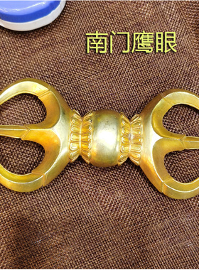 尼泊尔进口纯铜鎏真金三股金刚杵